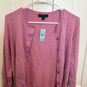 Ann Taylor Mauve Cardigan Sweater